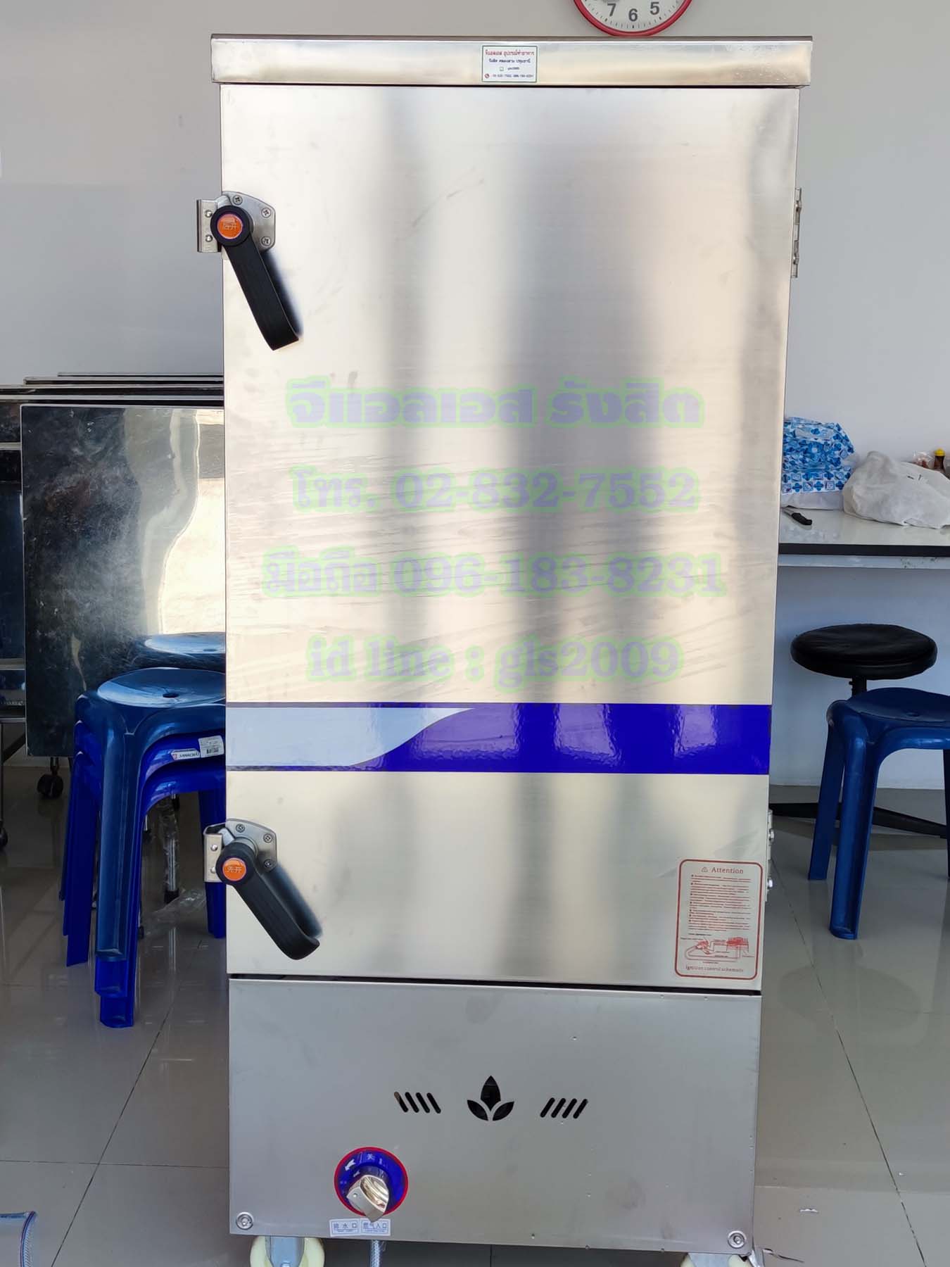 ตู้หุงข้าวไอน้ำ12ถาดใช้แก๊ส