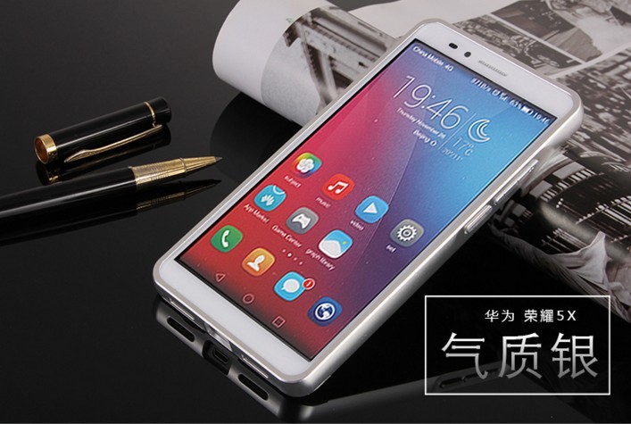 Case Huawei GR 5 / Pre-order * เคสโลหะ 2in1 แกร่งกันชนโลหะ + พลาสติกแผ่นหลัง *