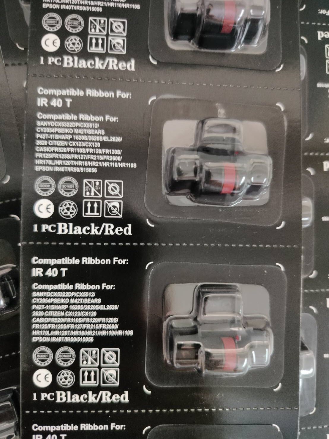 COMPUTE ผ้าหมึกเครื่องคิดเลขIR-40T / IR40T เทียบเท่า สีดำ-แดง อิงค์โรลเลอร์