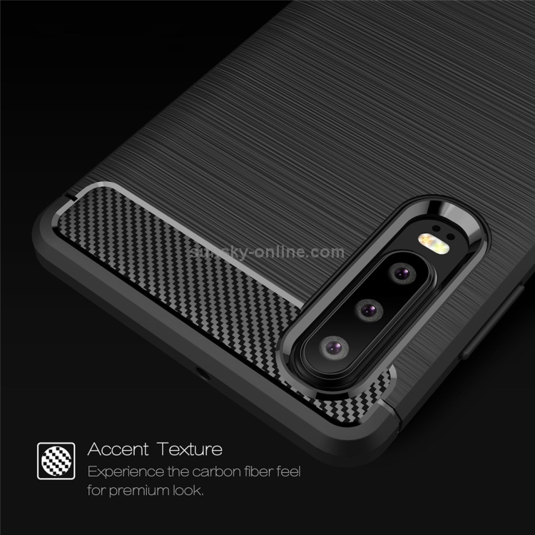 Case Huawei P30 # Pre-Order * เคส TPU กันกระแทกคาร์บอนไฟเบอร์เนื้อแปรงขัด *