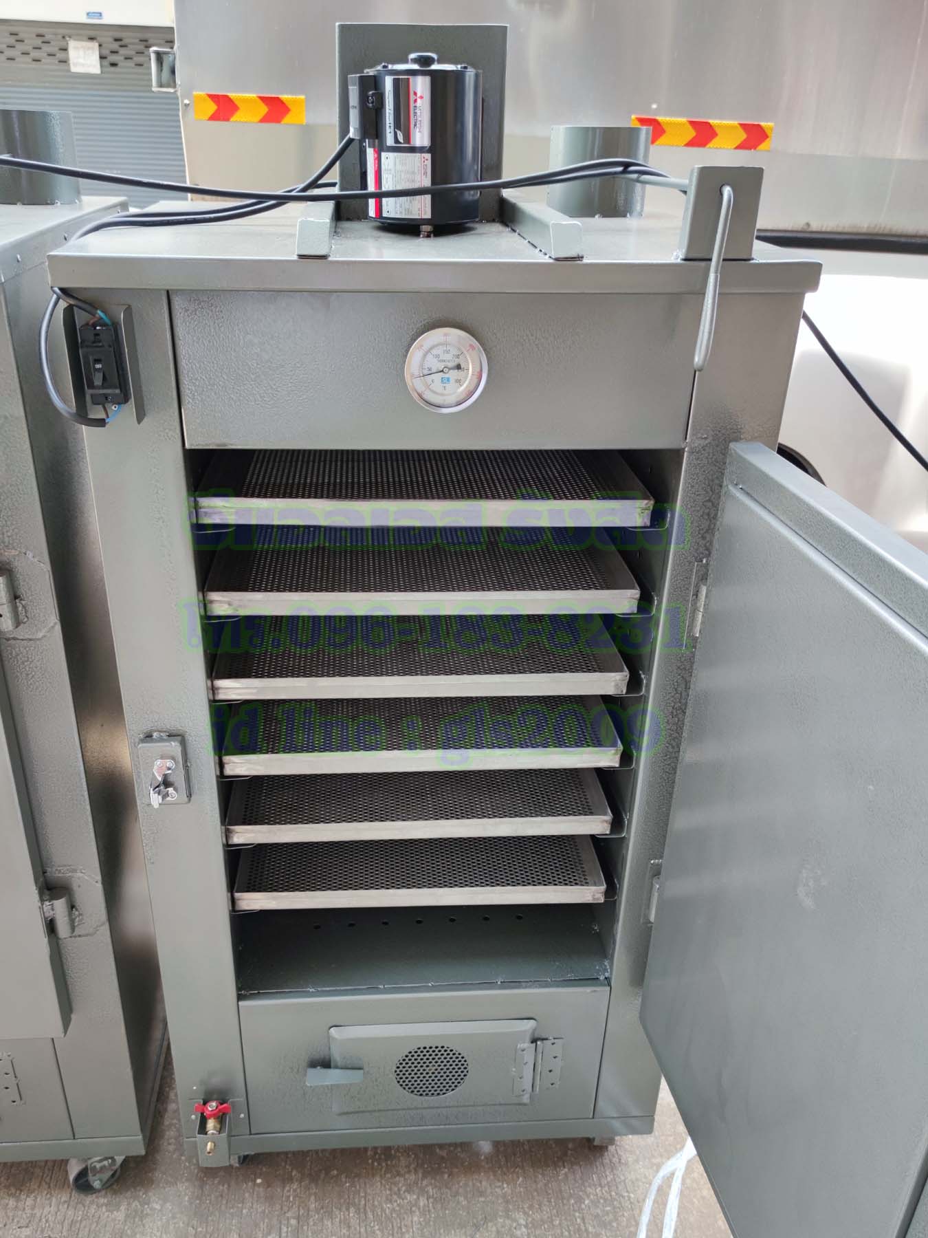 ตู้อบลมร้อนเหล็ก6ชั้นแก๊ส+ไฟฟ้า