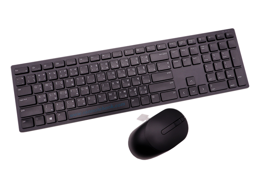 Dell Pro Wireless Keyboard and Mouse - KM5221W แท้ ราคาพิเศษ แป้นพิมพ์ ไทย อังกฤษ คีย์บอร์ด และเม้าส์ ไร้สาย