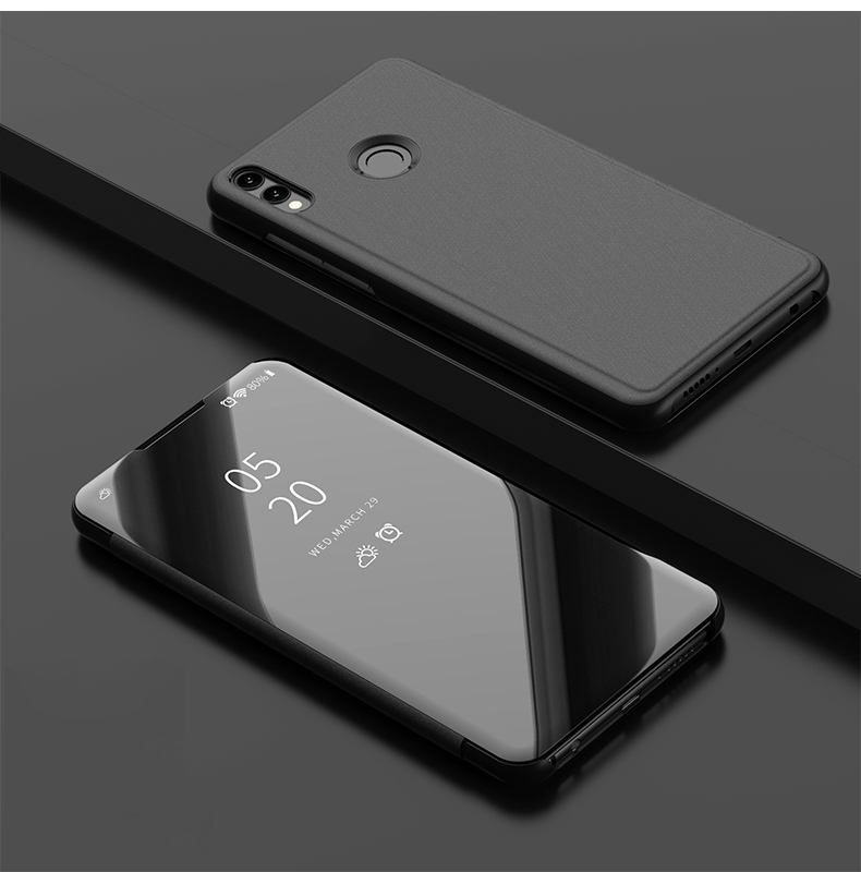 Case Huawei Nova 4 / Pre-Order * หน้าต่างโปร่งแสงเพื่อการดูข้อมูลที่ง่าย พื้นผิวกระจกชุบสามารถใช้เป็นกระจก *