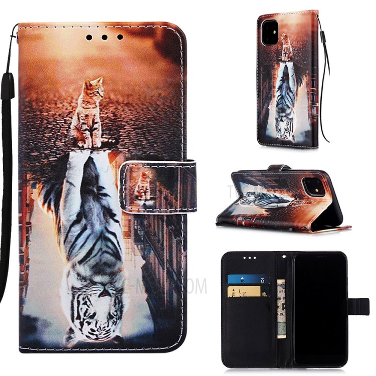 Case iPhone 11 # Pre-order * เคสรูปแบบการพิมพ์ลายหนัง PU รูปแบบกระเป๋าสตางค์: ช่องใส่การ์ด 2 ช่อง + กระเป๋าเงินสด 1 ช่อง *