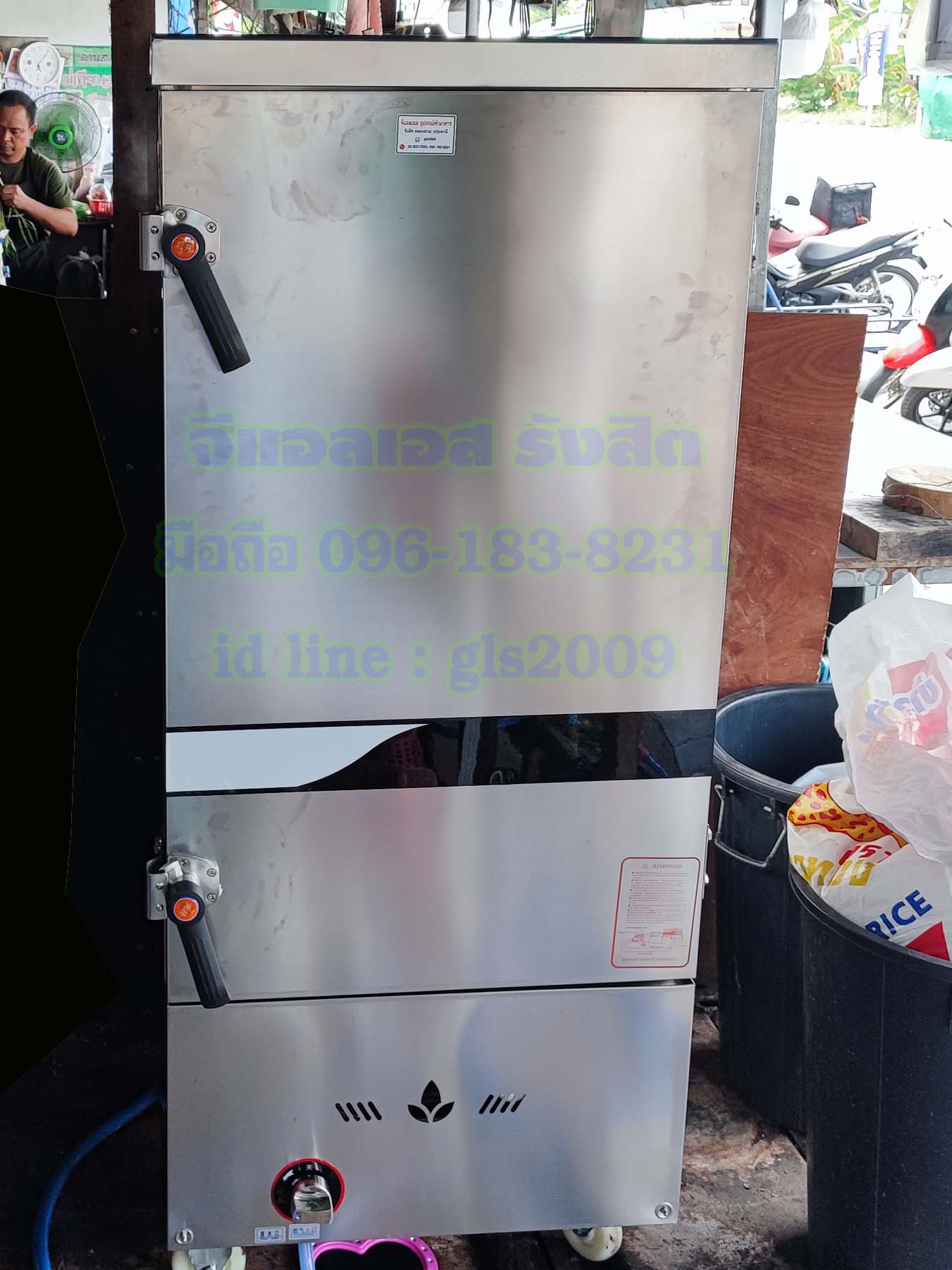 ตู้หุงข้าวไอน้ำ12ถาดใช้แก๊ส