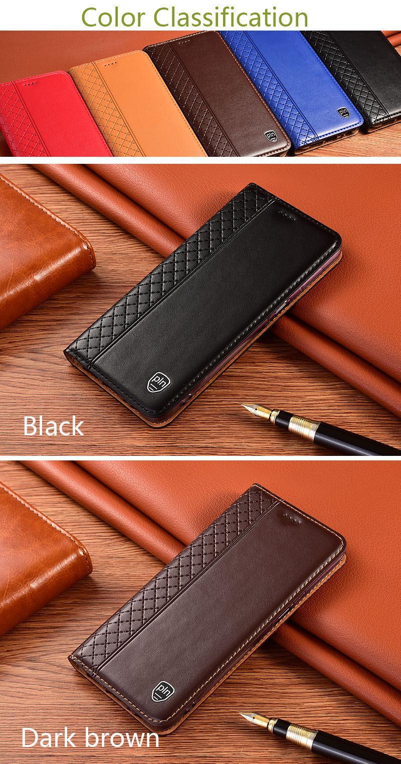 Case Lenovo K10 Note / Pre-order * เคสลายสก๊อตกระเป๋าสตางค์หนังแท้ *