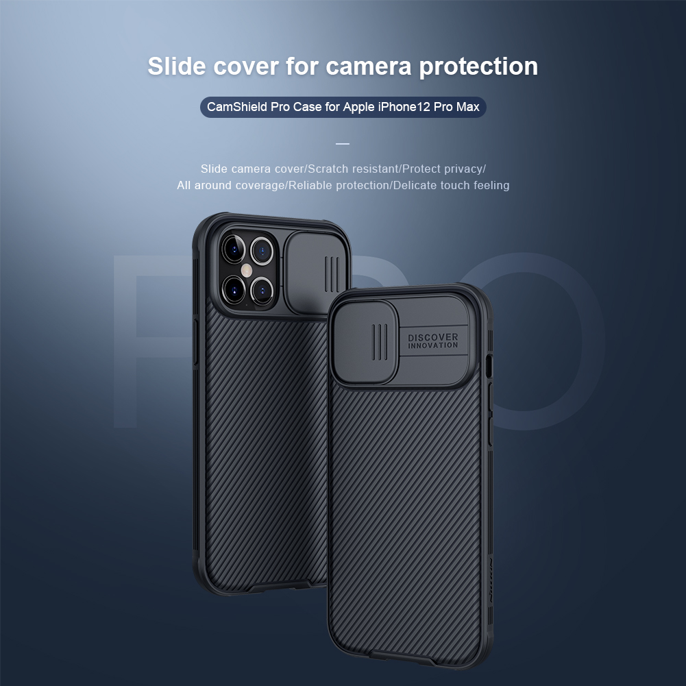 Case iPhone 12 Pro Max / Pre-Order * NILLKIN CamShield Pro ฝาครอบกล้องแบบสไลด์ช่วยปกป้องความเป็นส่วนตัวของคุณ พื้นผิวคลาสสิกความรู้สึกสัมผัสที่ดี *