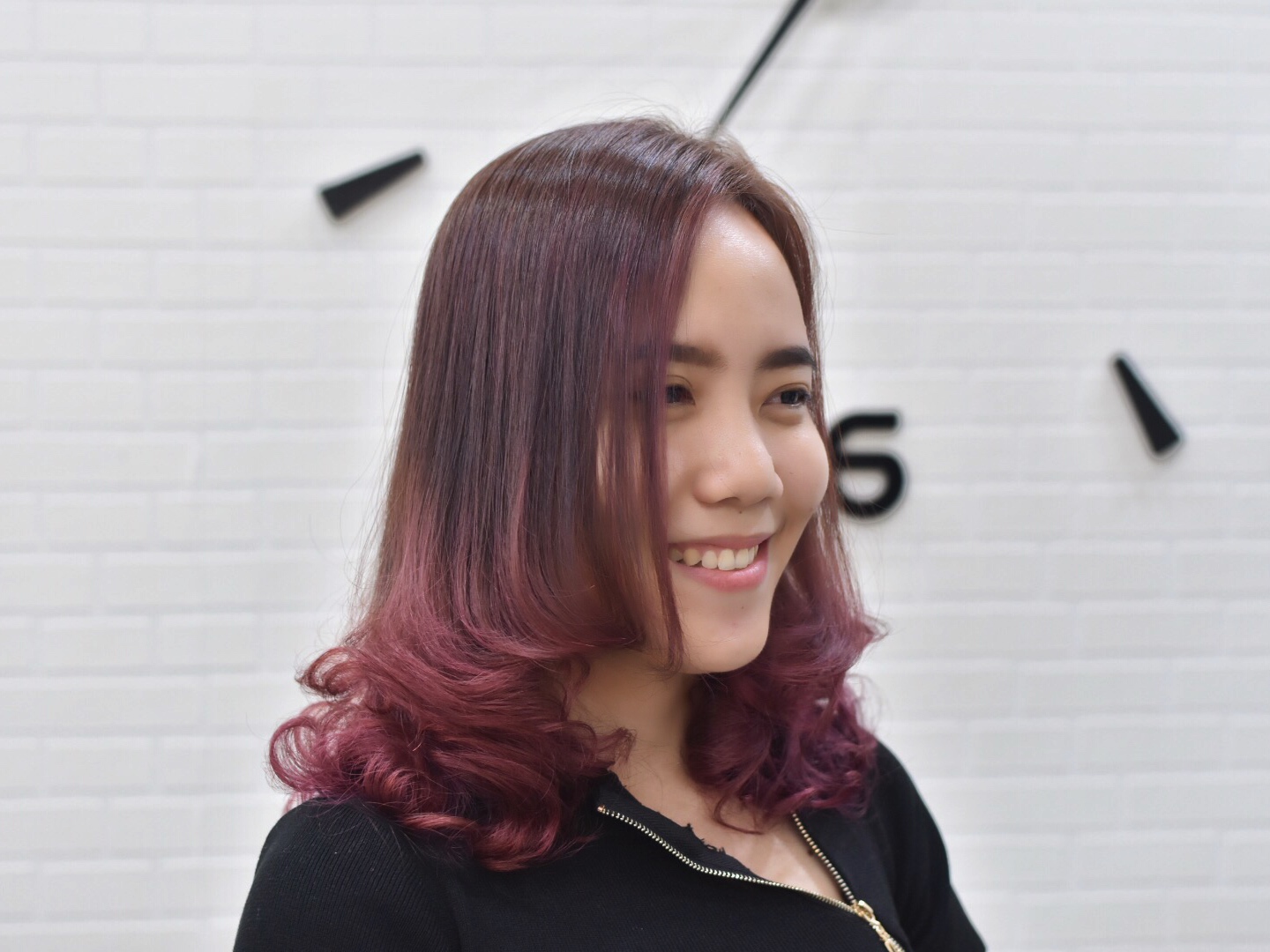 ทำสีผม Dip ปลายชมพู