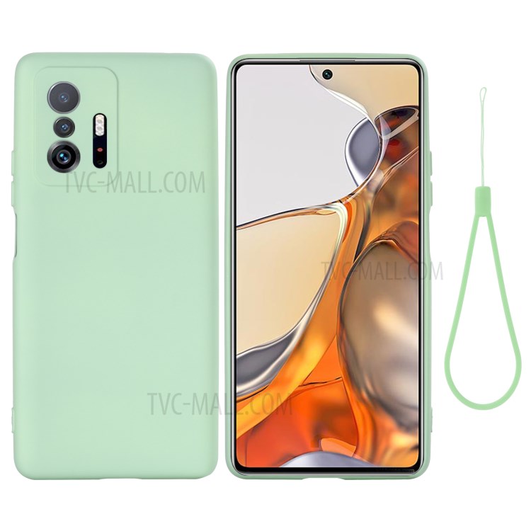 Case Xiaomi 11T 5G# Pre-Order * เคสโทรศัพท์ซิลิโคนเหลวกันกระแทก Cutout ปกโทรศัพท์สีทึบพร้อมสายคล้อง Handy *