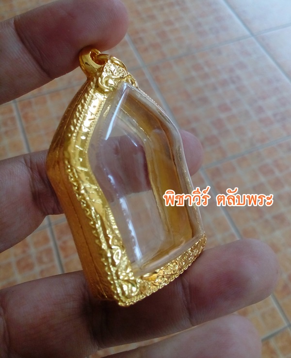 ตลับเงินแกะลายใส่ขุนแผนเข้ารูป ชุบไมครอน