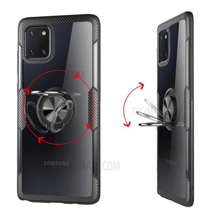 Case Samsung Galaxy Note 10 Lite / Pre-Order * เคสแหวนนิ้วขาขาตั้ง TPU + PC + Metal Combo Shell [แผ่นโลหะแม่เหล็กในตัว] *