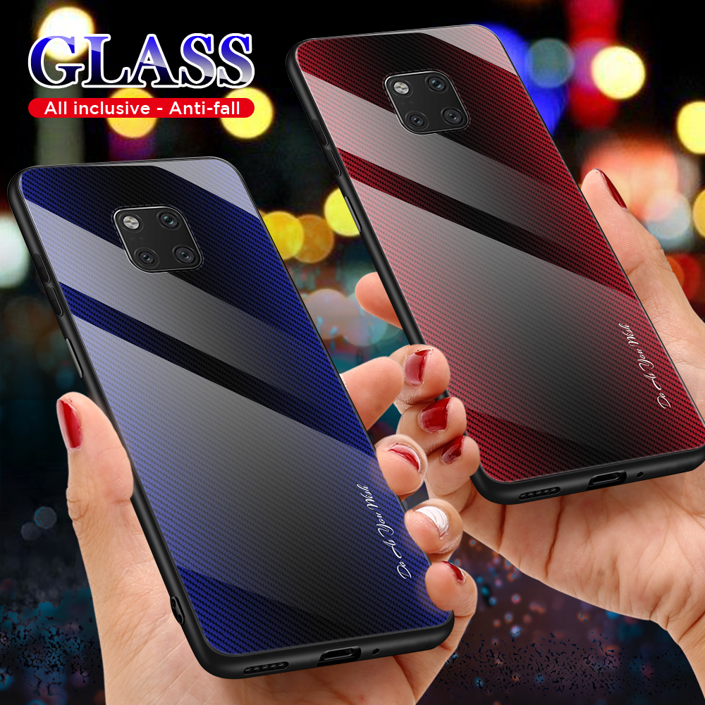 Case Huawei Mate 20 Pro / Pre-Order * เคสพื้นผิวกระจกปกหลัง + ขอบ TPU นุ่มป้องกันการตกและทนต่อแรงกระแทก *