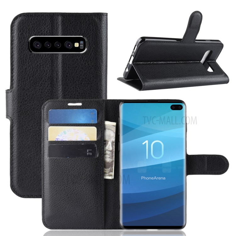 Case Samsung Galaxy S10 Plus / Pre-Order * เคสผิวลิ้นจี่ Wallet หนังยืน ช่องใส่บัตร Wallet และช่องเงินสด *