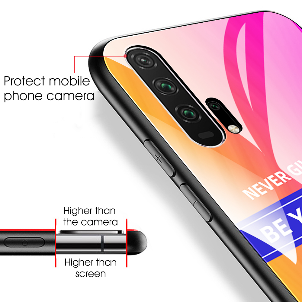 Case Huawei Nova 5T / Pre-order * เคสแบบกระจกนิรภัย PC TPU กระจกหลังมีความแข็ง 9H ป้องกันรอยขีดข่วนและทนต่อการสึกหรอ *