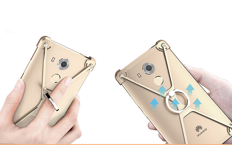 Case Huawei Mate 8 / Pre-order * OATSBASF โครงโลหะรูปตัววีโลหะเงิน +แหวน *