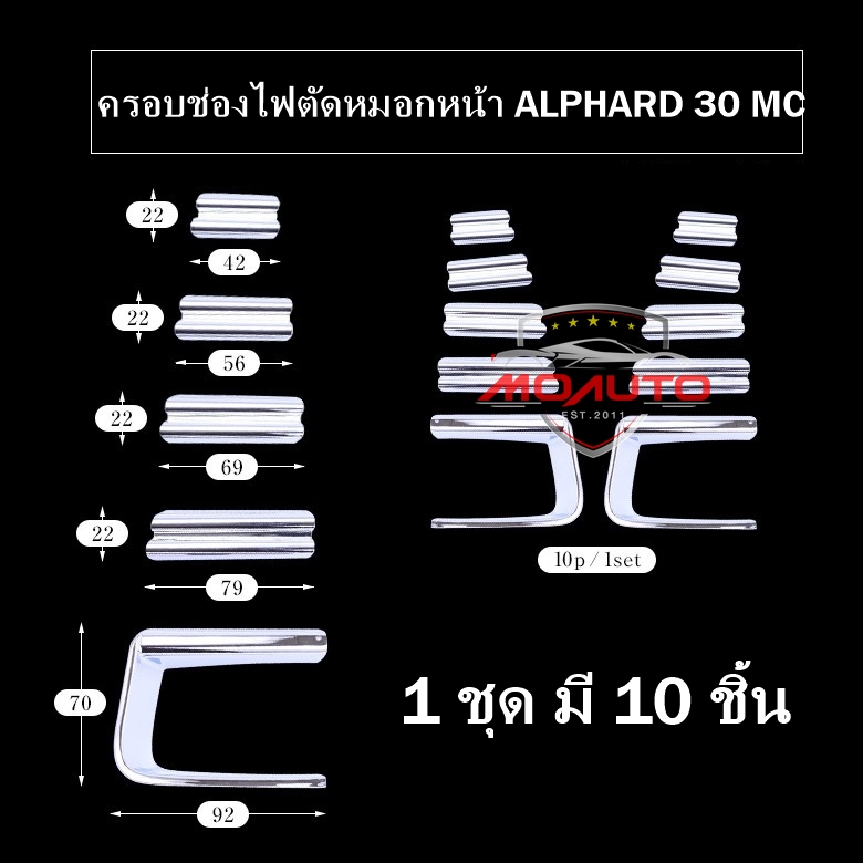 ครอบช่องไฟตัดหมอกหน้า ALPHARD 30 MC