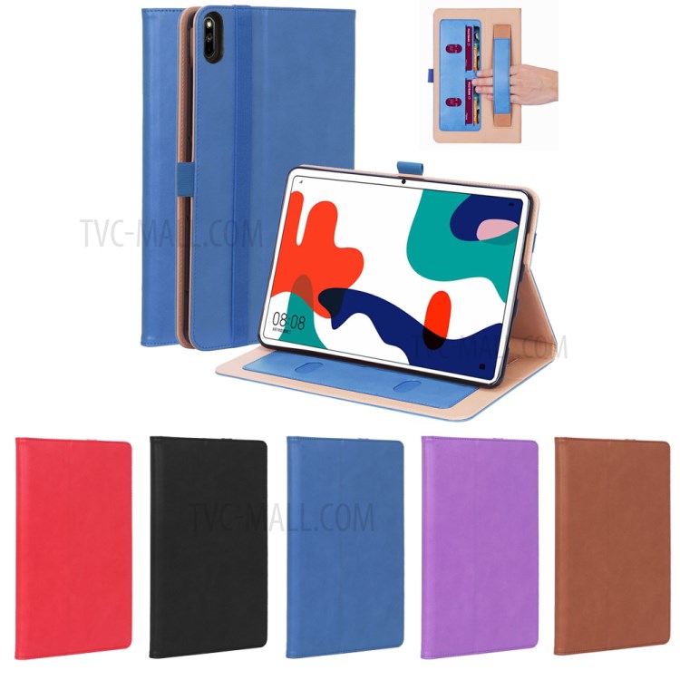 Case Huawei MatePad / Pre-Order * เคสรูปแบบธุรกิจพลิกหนังยืนพร้อมช่องเสียบการ์ด อ่านง่ายด้วยมือเดียวด้วยสายคล้องมือยืดหยุ่น *