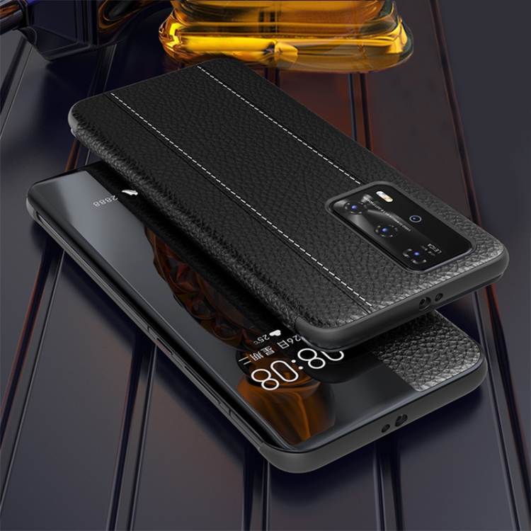 Case Huawei P40 Pro+ / Pre-order * เคสหนังวัวแท้สมาร์ท Shckproof แนวนอน *