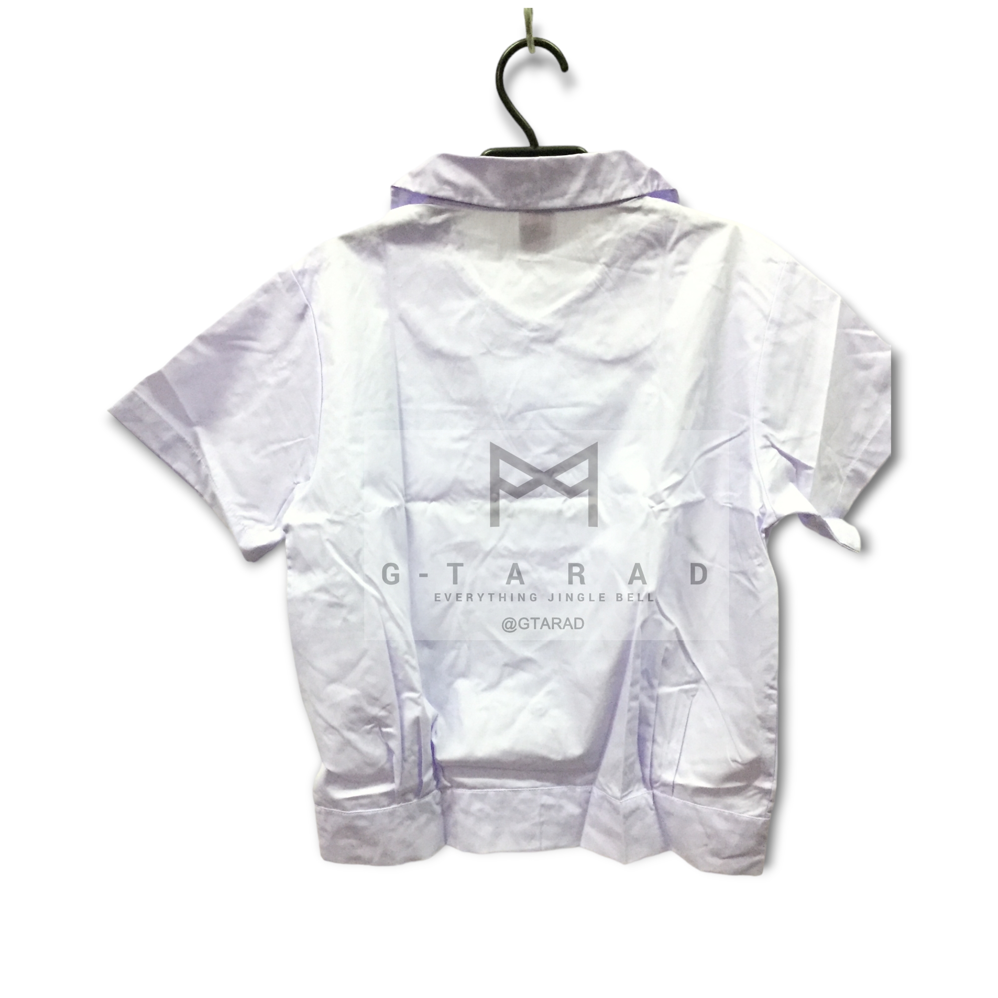 เสื้อนักเรียนตราเรือใบ คอบัวแขนเรียบ เอวจั๊ม