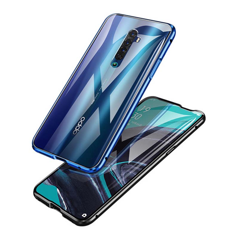 Case OPPO Reno 2 # พรีออเดอร์ * เคสอลูมิเนียมโลหะแม่เหล็ก 360 + สองด้านกระจกนิรภัย *