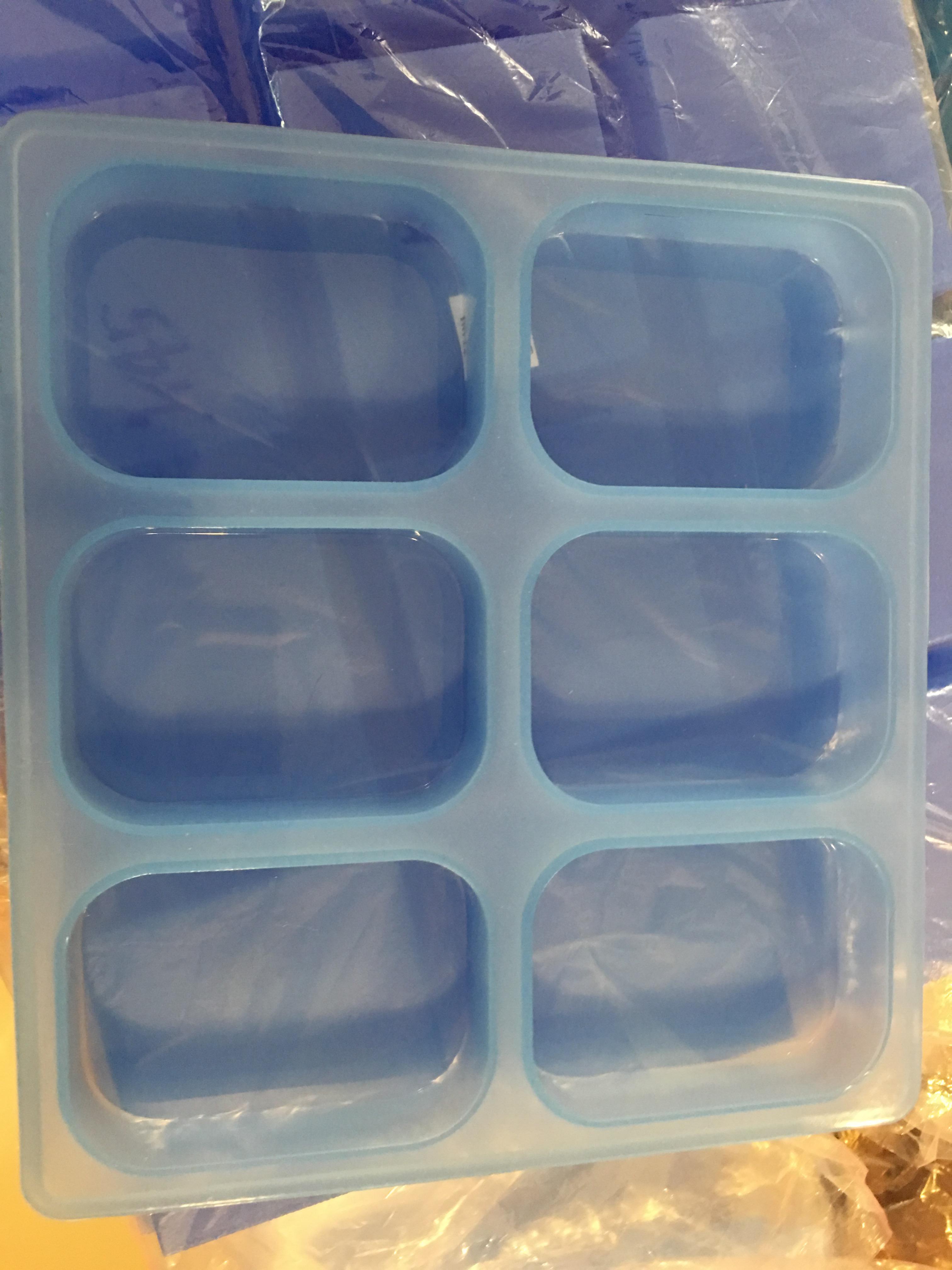 แม่พิมพ์ รุปสี่เหลี่ยมผืนผ้าขอบมน 6 ช่อง 80g