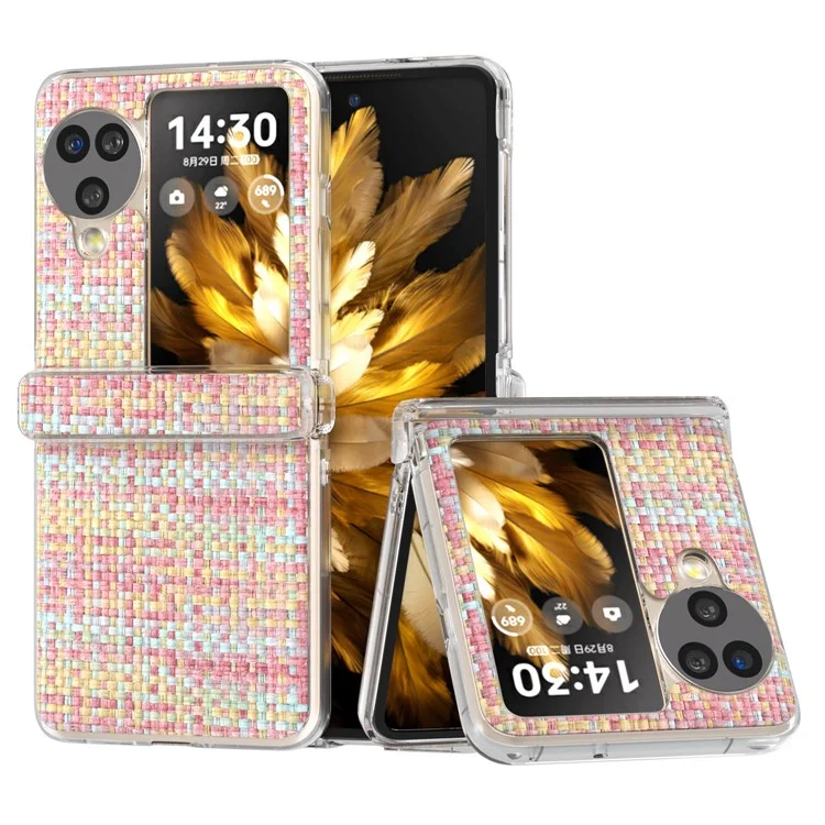 Case Find N3 Flip # Pre-Order * เคสหนัง PU แบบพลิกได้ ลายสก็อตสีสันสดใสพร้อมฝาหลังพีซี *