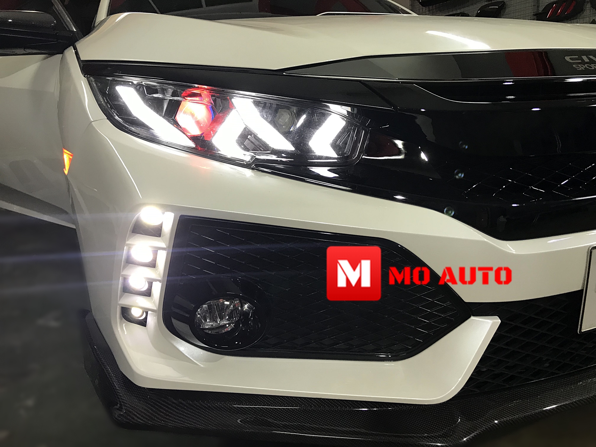 โคมไฟหน้า LED CIVIC FK ทรง Lamborghini Style