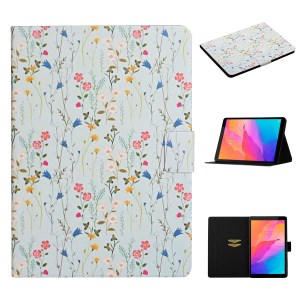 Case Huawei MatePad T8' / Pre-Order * เคสหนังรูปแบบการพิมพ์บัตรดอกไม้ที่วางขาตั้ง *