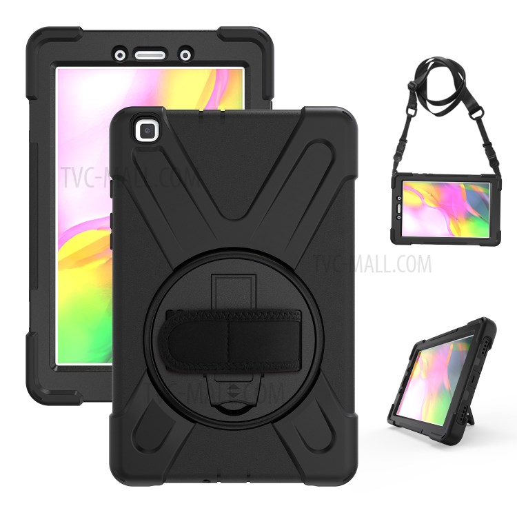 Case Samsung Galaxy Tab A 2019 / Pre-order * X-Shape PC + TPU Combo Case / ขาตั้งหมุนได้ 360 องศา / สายคล้องมือและสายคล้องไหล่ *
