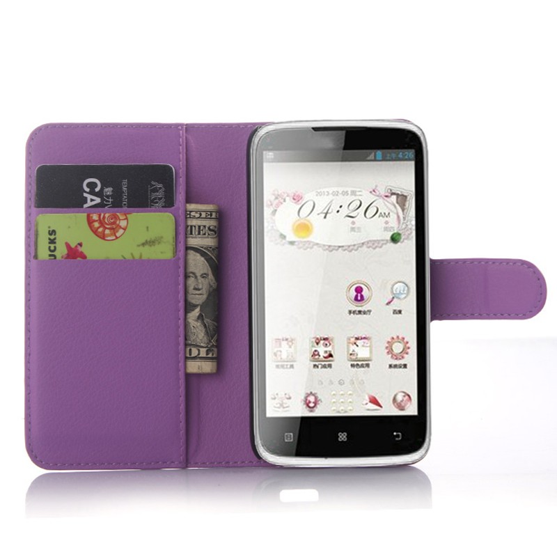 Case Lenovo A516 / Pre-order * เคสผิวลิ้นจี่ กระเป๋าสตางค์ซองหนัง PU *