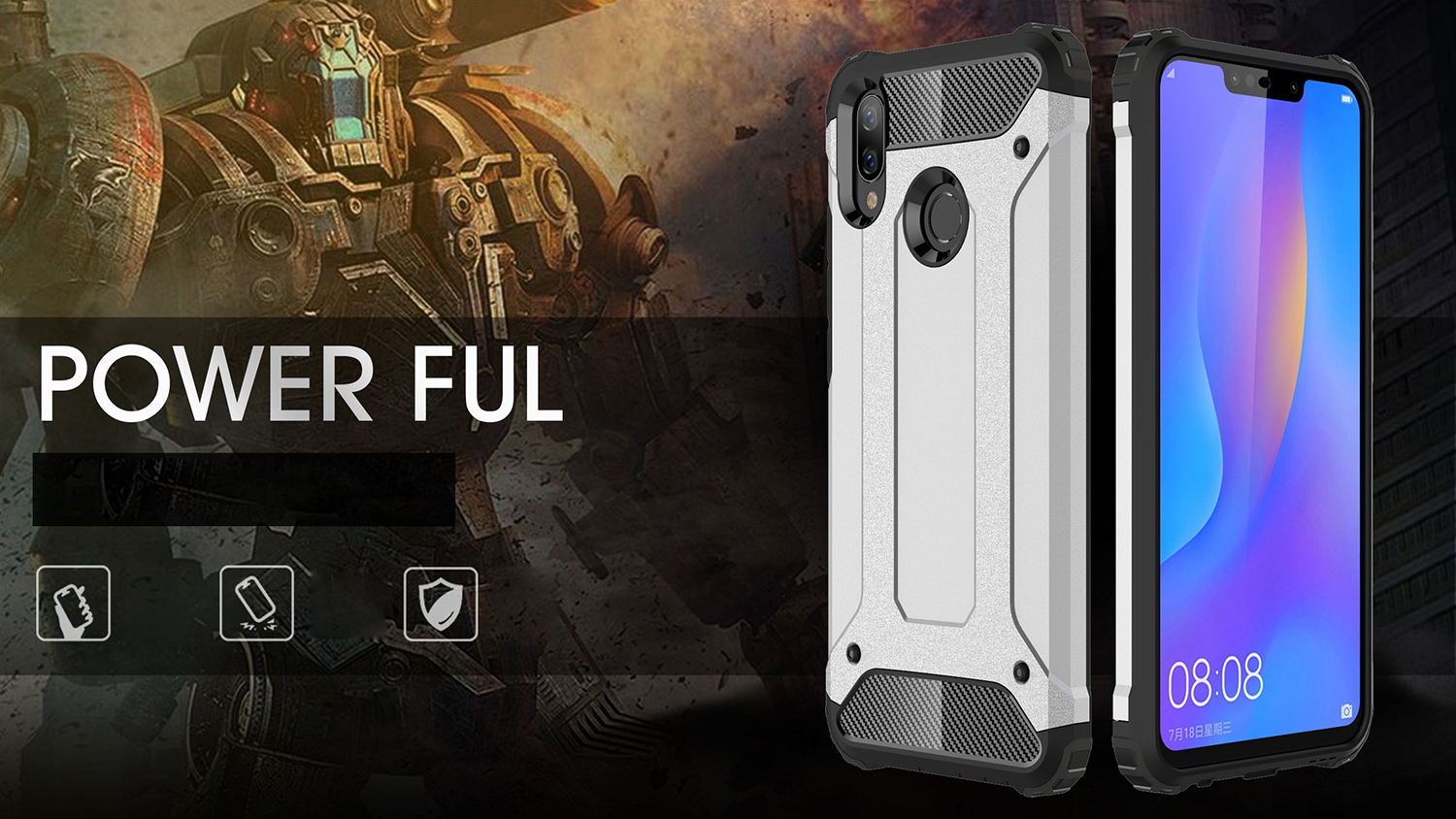 Case Huawei Nova 3i / Pre-Order * เคส TPU Combo ไฮบริด TPU และวัสดุพลาสติก *