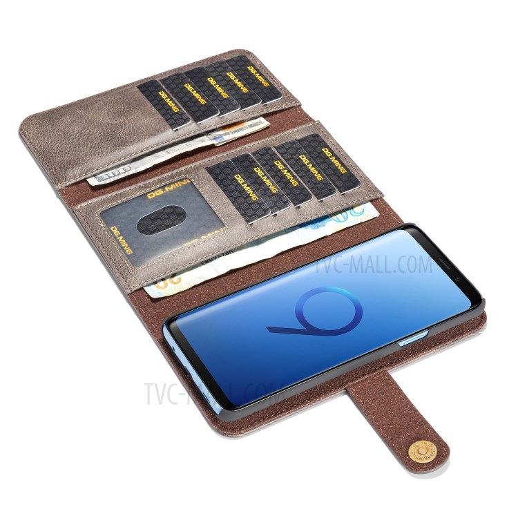 Case Samsung Galaxy S9 Plus / Pre-Order * DG.MING เคสกระเป๋าเงินหลายช่องแยกหนังกระเป๋าอเนกประสงค์แบบสามพับ *