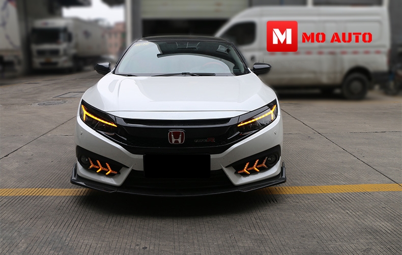 โคมไฟหน้า LED CIVIC FK ทรง Audi Style