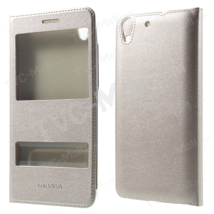 Case Huawei Y6ii / Pre-order * เคสหน้าต่างคู่ หนัง PUที่มีคุณภาพสูง *