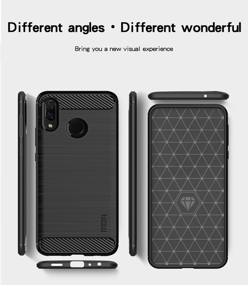 Case Huawei Y9 2019 / Pre-orde * MOFI คาร์บอนไฟเบอร์ Texture Brushed TPU Cover *