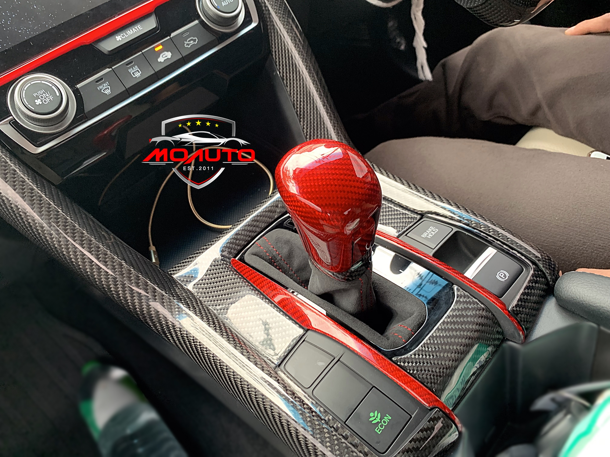 ชุดครอบคอนโซลเกียร์ CARBON แท้ CIVIC FC / FK 2016-2021