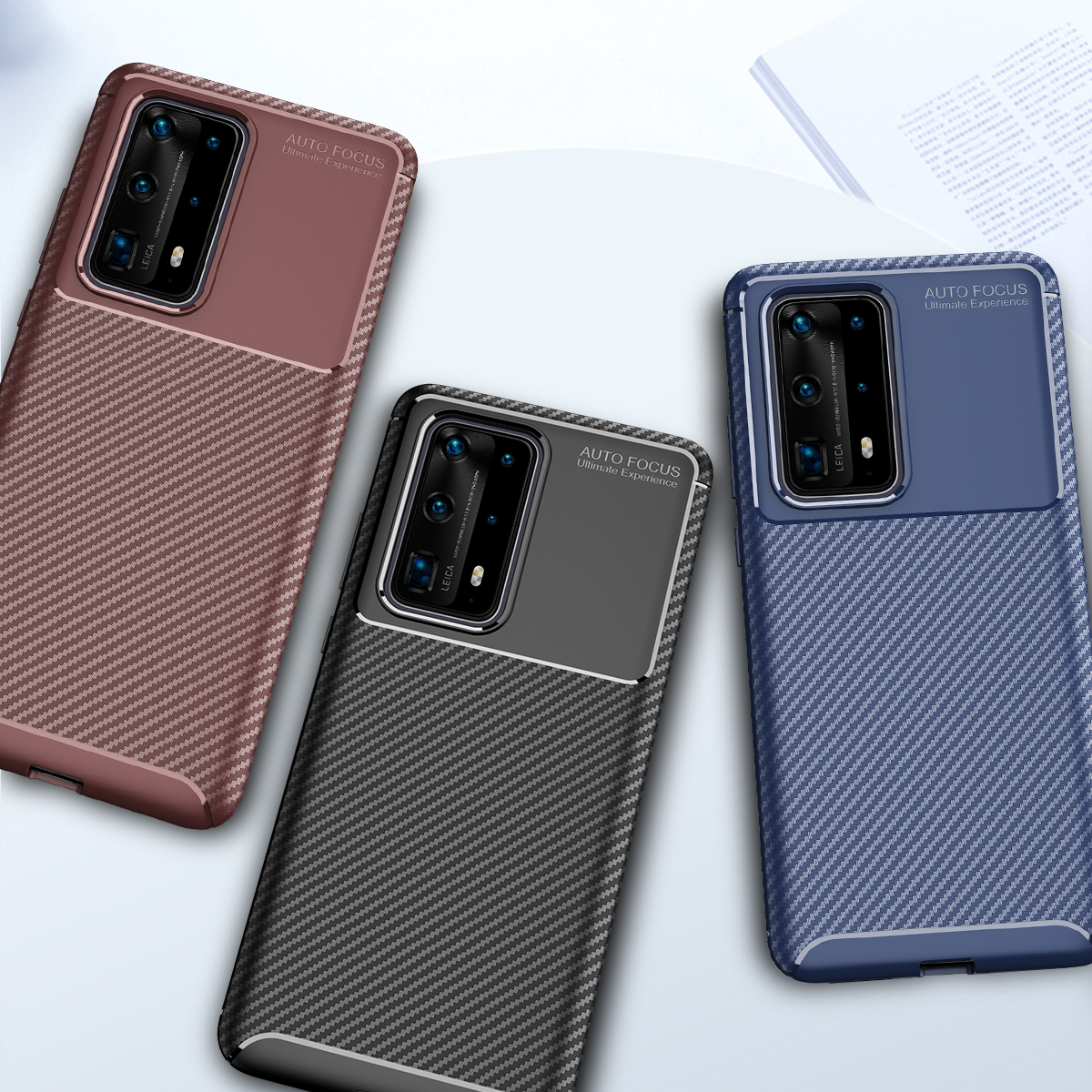 Case Huawei P40 Pro+ / Pre-order * เคสกระแทกคาร์บอนไฟเบอร์ TPU ปกหลัง *
