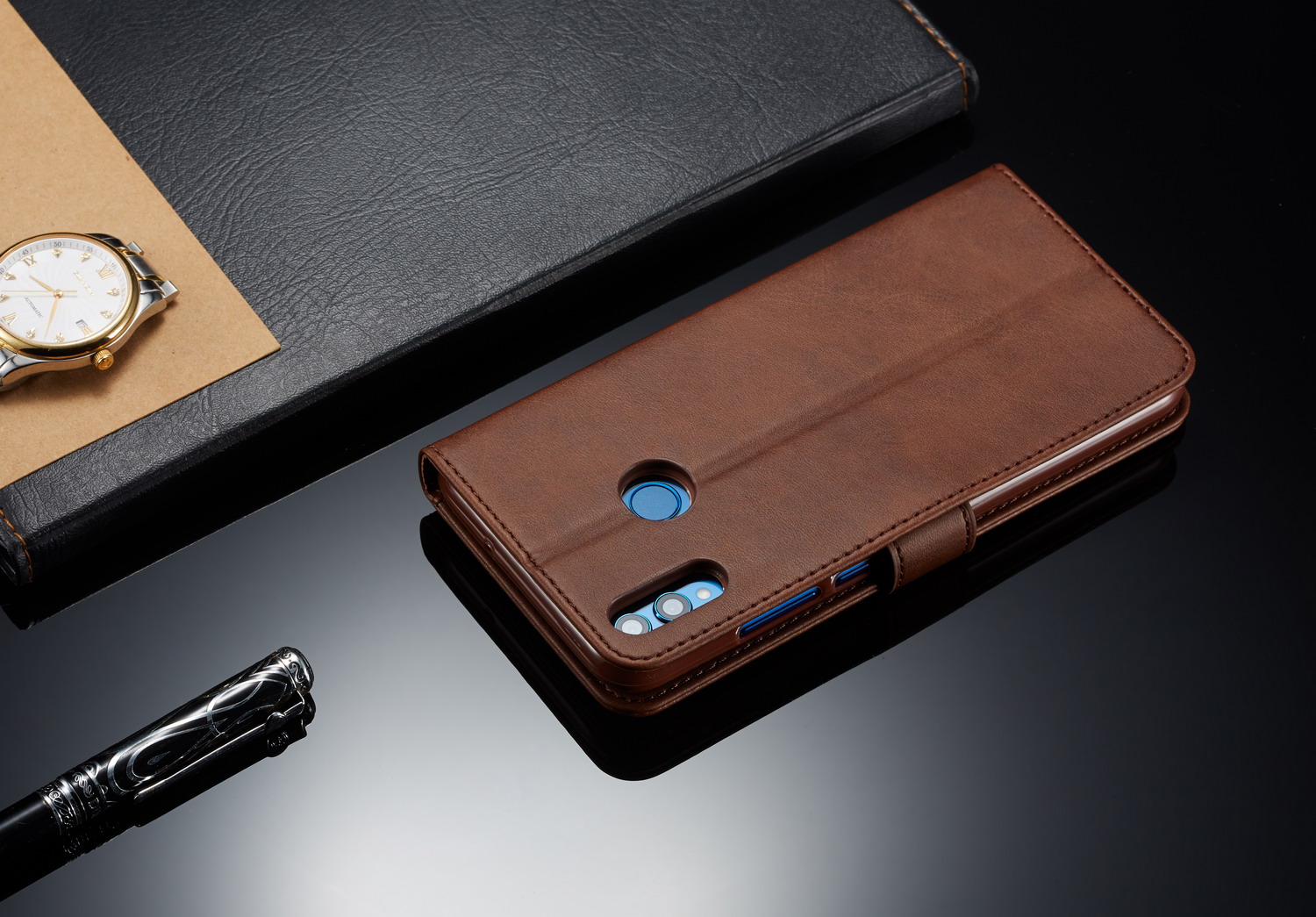 Case Huawei Y9 2019 / Pre-Order * LC.IMEEKE Leather Wallet เคสหนัง PU สไตล์ย้อนยุคดูไฮเอนด์ *