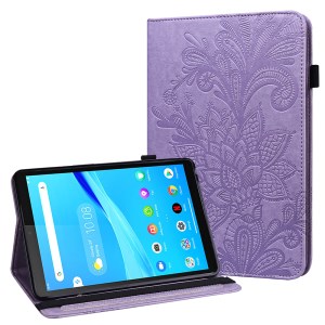 Case Lenovo Tab M10 FHD Plus # Pre-Order * เคสกระเป๋าสตางค์หนังขาตั้งแท็บเล็ตที่มีการพิมพ์ลายดอกไม้ *