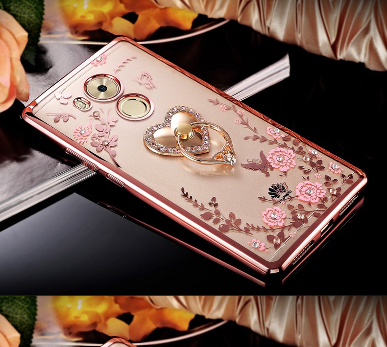 Case Huawei Mate 8 / Pre-order * เคสหรูหราเทคนิคการชุบทอง TPU ซิลิโคนอ่อนนุ่ม +แหวน *