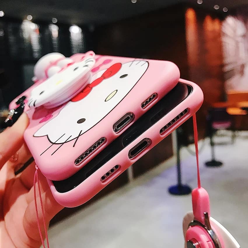 Case Huawei P30 / Pre-Order * เคสการ์ตูน Hello Kitty ซิลิโคน + สายคล้องคอ *