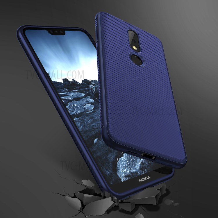 Case Nokia 6.1 Plus / Pre-order * วัสดุ TPU มีความยืดหยุ่นและทนทาน ลายทแยงกันลื่นป้องกันลายนิ้วมือ *