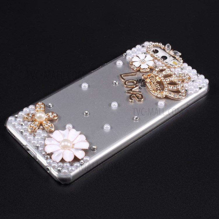 Case Huawei P10 Plus / Pre-order * เคสแข็งใส Rhinestone ตกแต่งคริสตัล *