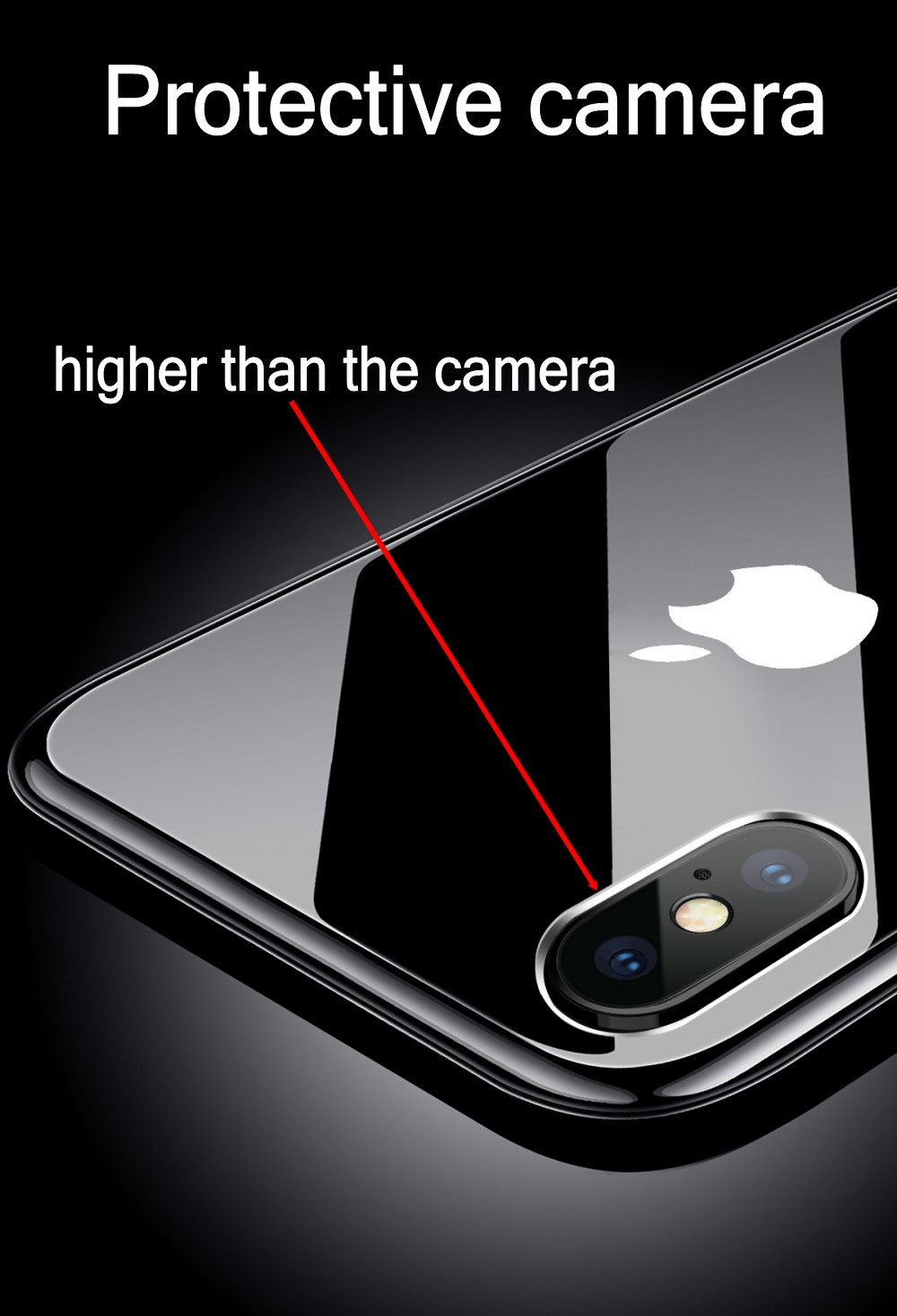 Case iPhone X , iPhone XS / Pre-Order * Hybrid กระจกแข็งด้านหลัง + เฟรม TPU *