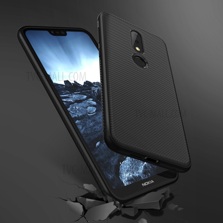 Case Nokia 6.1 Plus / Pre-order * วัสดุ TPU มีความยืดหยุ่นและทนทาน ลายทแยงกันลื่นป้องกันลายนิ้วมือ *