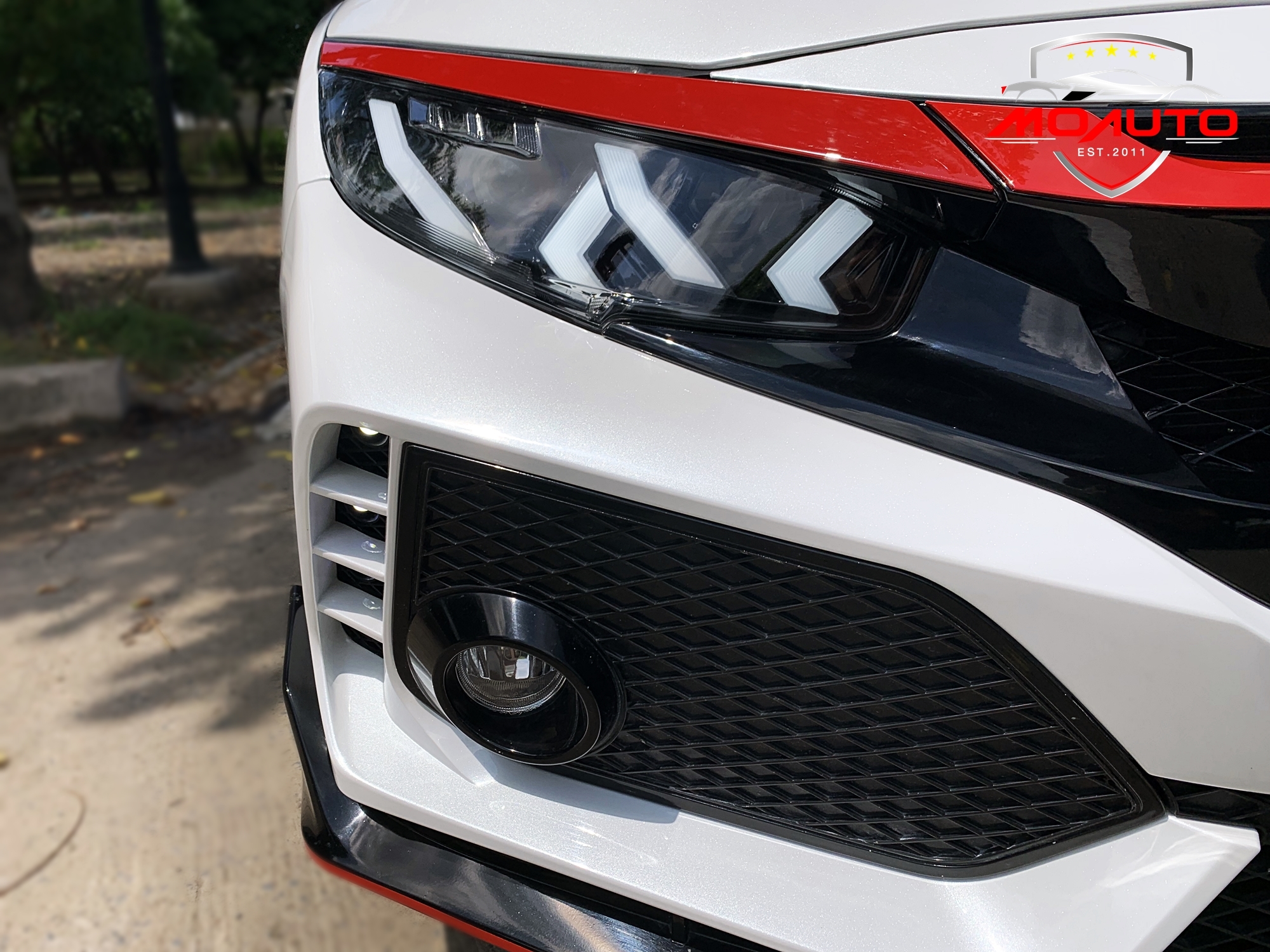 คิ้วกระจังหน้าแดง CIVIC FC / FK