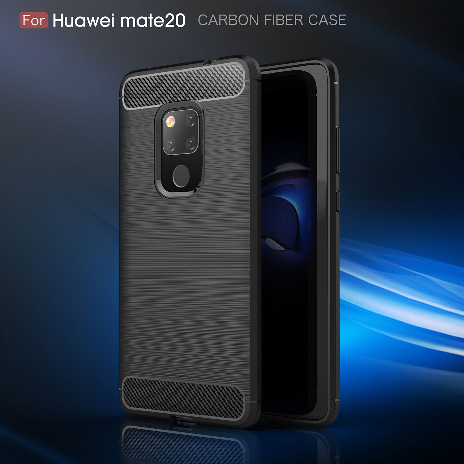 Case Huawei Mate 20 / Pre-order * เนื้อคาร์บอนไฟเบอร์สะดุดตามากขึ้น Soft TPU สามารถบิดได้อย่างอิสระ *