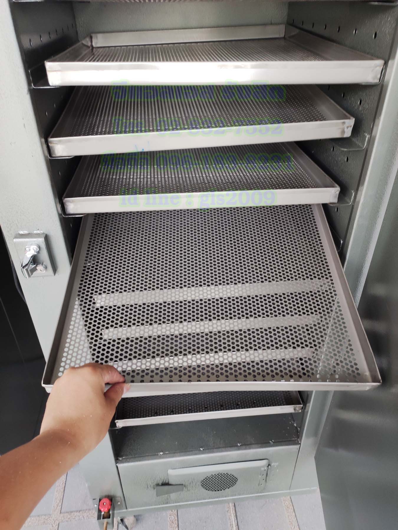 เครื่องอบแห้งผลไม้12ชั้นเหล็กแก๊ส+ไฟฟ้า