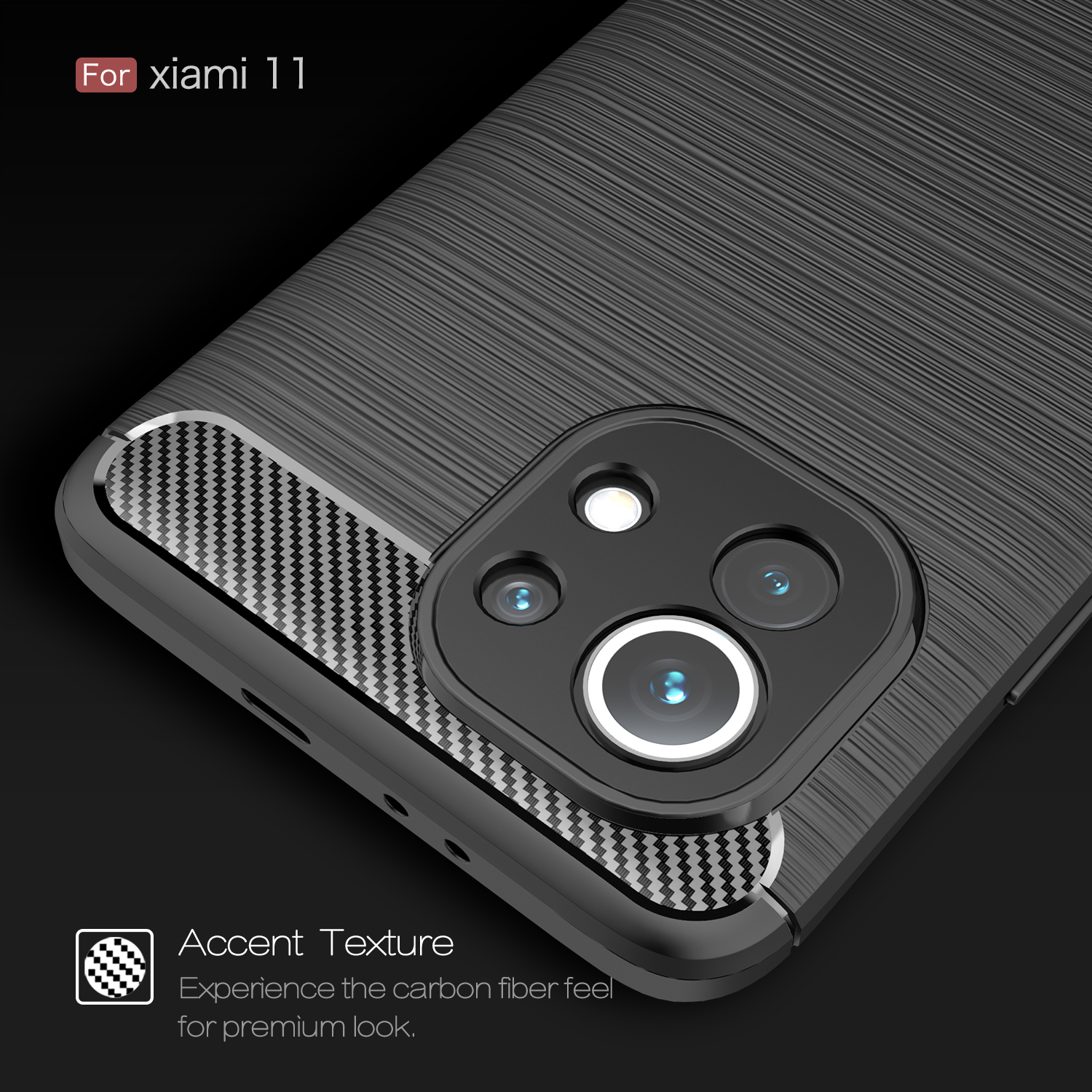 Case Xiaomi Mi 11 5G # Pre-Order * เคสกันรอย TPU คาร์บอนไฟเบอร์ ทำจากวัสดุ TPU คุณภาพสูงปลอดสารพิษและทนทาน *