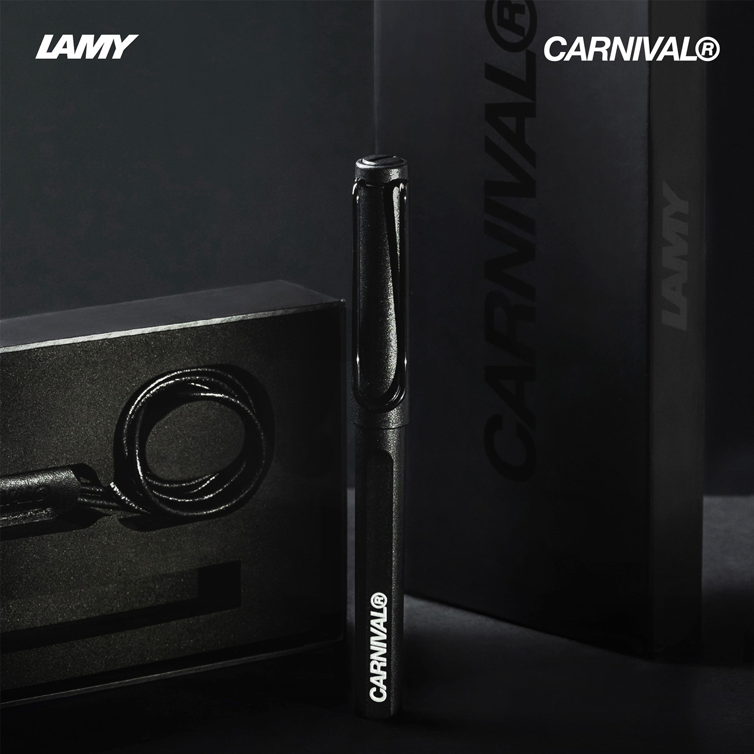 LAMY x CARNIVAL® safari all black rollerball pen set